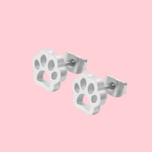 Huella de perro o gato en forma de pendientes pequeños de mascotas el corte inglés