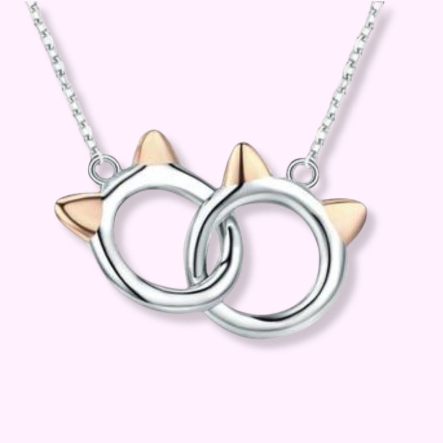 Collar para niñas y mujeres con gatos de plata y oro TOUS