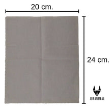 Medidas de la gamuza paño limpia plata mercadona. (24 x 20 cm.)