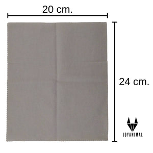 Medidas de la gamuza paño limpia plata mercadona. (24 x 20 cm.)