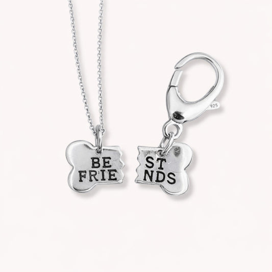 JEWAB Collar de niña y perro para niñas, cadena de plata de ley, collar con colgante JEWAB Collar de niña y perro para niñas, cadena de plata de ley, collar con colgante