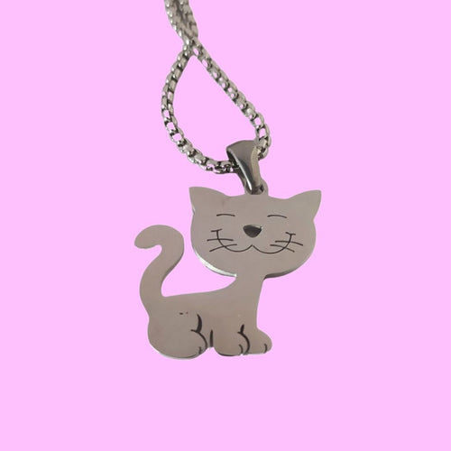 Collar con colgante en forma de gato, lepetitemarie, joya de animal