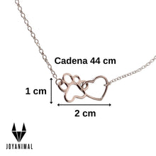 collar plata huella corazon medidas, JOYANIMAL