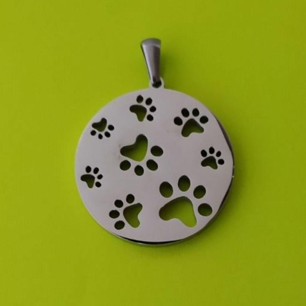 Colgante con collar huella perro gato en acero JOYAANIMAL TOUS