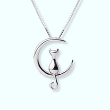 Pandora animal jóia lua gato colares