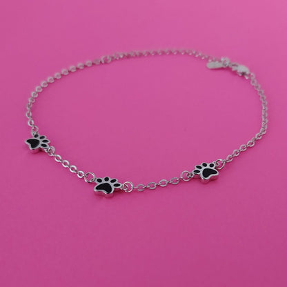 Pulsera de plata con huellas para amantes de macotas PANDORA JOYANIMAL