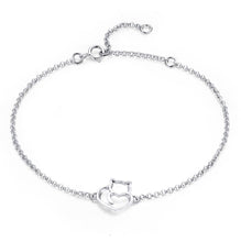 Pulseira coração de gato, amor gato, pandora, LePetiteMarie.
